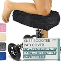 Vive Mobility Knee Scooter Pad Cover - Soft Adult Sheepskin Memory Foam