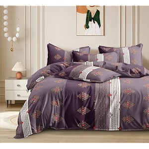 300 tc glacecotton king size duvet cover blanket cover double bed rajai cover comforter cover with zipper closure 9034 x 10034 inches  2 pillow covers