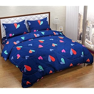 300 tc glacecotton king size duvet cover ii blanket cover ii double bed rajai cover ii comforter cover ii quilt cover with zipper closure 9034 x 10034 inches  2 pillow covers