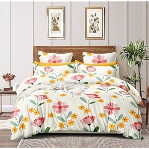 300 tc glacecotton king size duvet cover blanket cover double bed rajai cover comforter cover with zipper closure 9034 x 10034 inches  2 pillow covers