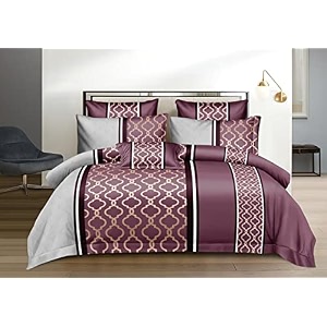 7d 400tc glace cotton king size duvet cover  comforter cover  rajai cover  quilt cover double bed with zipper 9034  10034 inch onyx
