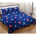 300 TC Glacecotton King Size Duvet Cover II Blanket Cover II Double Bed Rajai Cover II Comforter Cover II Quilt Cover with Zipper Closure (90" x 100" inches) + 2 Pillow Covers