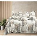 Ultra-Soft Glace Cotton AC Comforter Double Bed | 90x100 Inch | Reversible |Filled with Pure Microfiber | All-Season Premium Comforter (Beige)