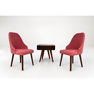 solid sheesham wood dining chairs only  set of 2 wooden amp upholstered premium velvet fabric cushioned dinning chairs  accent chair for home  height 37534 rose dust