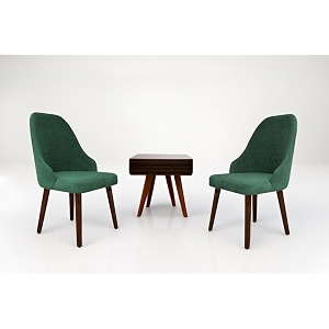 solid sheesham wood dining chairs only  set of 2 wooden amp upholstered premium velvet fabric cushioned dinning chairs  accent chair for home  height 37534 green