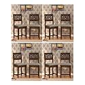 Solid Sheesham Wood Dining Chairs Only | Wooden Set of 8 Dinning Chair for Kitchen &amp; Dining Room | Chairs with Cushion | Rosewood, Provincial Teak Finish