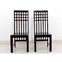 Solid Wood Dining Chair Only | Dinning Chairs for Dining Room | Sheesham Wood, Set of 2, Dark Walnut
