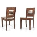 Solid Wood Dining Chair Only | Dinning Chairs for Dining Room | Sheesham Wood, Set of 2, Brown Finish