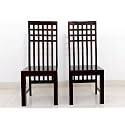Wooden Dining Chair Only | Dinning Chairs for Dining Room | Sheesham Wood, Set of 2, Dark Walnut