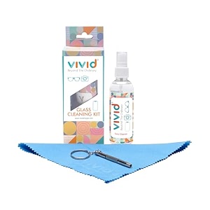 vivid 3-in-1 spectacle glasses cleaning solution kit  100ml spray cleaner with microfiber cloth amp screwdriver  specs cleaner for eyeglasses sunglasses camera amp binoculars  pack of 1