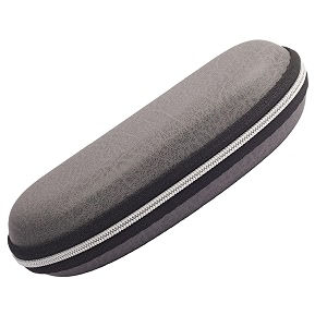 vivid vision unisex adult lightweight eyewear specs case cover  protect eye glasses  chashma dibbi  spectacle box  closure - zipper  faux leather  ic-310  dark grey