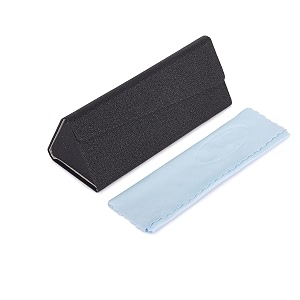 vivid vision unisex adult lightweight eyewear specs case cover  free with cleaning cloth  protect eye glasses  faux leather  foldable  cases  spectacles  ic-506_black  cloth