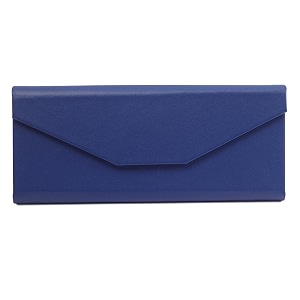 vivid vision unisex adult lightweight eyewear specs case cover  protect eye glasses  chashma dibbi  spectacle box  closure - magnetic  faux leather  ic-534  blue