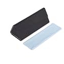 VIVID Vision Unisex Adult Lightweight Eyewear Specs Case Cover | Free with Cleaning Cloth | Protect Eye Glasses | Faux Leather | Foldable | Cases | Spectacles | IC-506_BLACK | Cloth