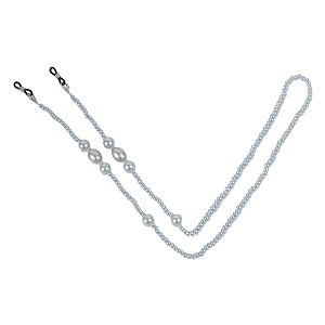 vivid vision unisex adult beads eyeglass holder strap cord  new chain adjust on sunglasses  anti-slip retainer lanyard string eyewear frame  moti design  ch-232  sky blue