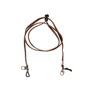 unisex spec holder hook amp loop anit slip eyewear lanyard faux leather chain