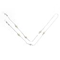 VIVID vision Unisex Adult Metal Eyeglass Holder Strap Cord | New Chain Adjust on Sunglasses | Anti-slip Retainer Lanyard String Eyewear Frame | Moti Design | CH-201 | Silver