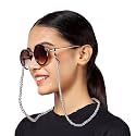 VIVID vision Unisex Adult Beads Eyeglass Holder Strap Cord | New Chain Adjust on Sunglasses | Anti-slip Retainer Lanyard String Eyewear Frame | CH-243-A | White