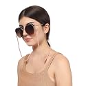 VIVID vision Unisex Adult Beads Eyeglass Holder Strap Cord | New Chain Adjust on Sunglasses | Anti-slip Retainer Lanyard String Eyewear Frame | CH-243-B | Peach