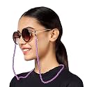 VIVID vision Unisex Adult Beads Eyeglass Holder Strap Cord | New Chain Adjust on Sunglasses | Anti-slip Retainer Lanyard String Eyewear Frame | CH-292 | white