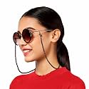 VIVID vision Unisex Adult Fabric Eyeglass Holder Strap Cord | New Chain Adjust on Sunglasses | Anti-slip Retainer Lanyard String Eyewear Frame | CH-286-DARK BROWN