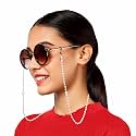 Unisex Specs Holder Hook & Loop Anit Slip Eyewear Lanyard Beads Strap Chain