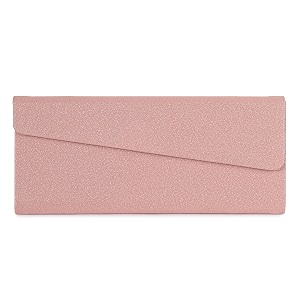 vivid vision unisex adult lightweight eyewear specs case cover  protect eye glasses  chashma dibbi  spectacle box  foldable  cases  closure - magnetic  faux leather ic-506  pink