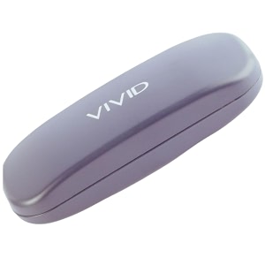 vivid vision unisex adult lightweight eyewear specs case cover  protect eye glasses  abs  plastic  spectacles  cases  ap - 435  grey