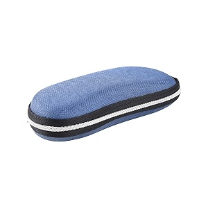 vivid vision unisex adult lightweight eyewear specs case cover  protect eye glasses  chashma dibbi  spectacle box  closure - zipper  fabric  ic-379  blue