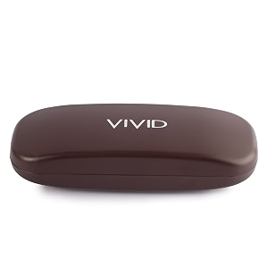 vivid vision unisex adult lightweight eyewear specs case cover  protect eye glasses  abs  plastic  spectacles  cases  ap - 435  brown