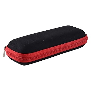 vivid vision unisex adult lightweight eyewear specs case cover  protect eye glasses  chashma dibbi  spectacle box  closure - zipper  fabric  ic-358  black-red