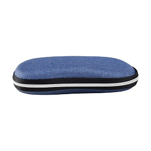 vivid vision unisex adult lightweight eyewear specs case cover  pouch  protect eye glasses  denim  spectacles  ic-379  blue