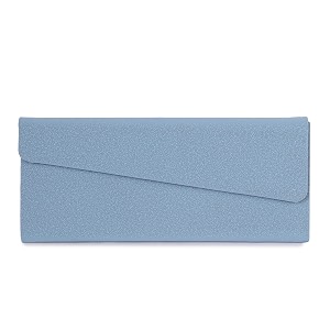 vivid vision unisex adult lightweight eyewear specs case cover  protect eye glasses  chashma dibbi  spectacle box  foldable  cases  closure - magnetic  faux leather ic-506  sky blue