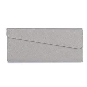 vivid vision unisex adult lightweight eyewear specs case cover  protect eye glasses  chashma dibbi  spectacle box  foldable  cases  closure - magnetic  faux leather ic-506  silver