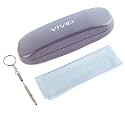 VIVID Vision Unisex Adult Eyewear Specs Case Cover | Screw Driver | Free Cloth | Protect Eye Glasses | ABS | Plastic | Spectacles | Cases | AP - 435 | 3 IN 1 | Grey