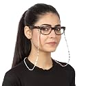 VIVID vision Unisex Adult Fabric Eyeglass Holder Strap Cord | New Chain Adjust on Sunglasses | Anti-slip Retainer Lanyard String Eyewear Frame | CH-282-Black