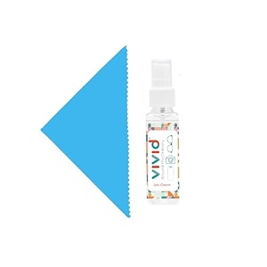 vividvisionint lens cleaning 50 ml solution spray contain no detergent no foam for spectacles sunglasses eyeglasses mobile pc nd camera with microfiber cloth polyester nylon pack of 1 sl 04