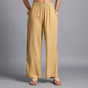 Vivika Straight Fit Women Beige Trousers