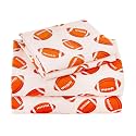 Viviland 3 Pieces Boys Twin Sheets Set Kids, Rugby Printed Sheets