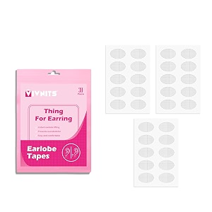 vivnits invisible ear lobe support for earrings earlobe tapes and stickers earring supporter for heavy earrings support patches girls amp women pack of 30