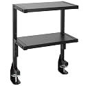 VIVO Black Clamp-on 13 inch 2-Tier Desk Shelf, STAND-SHELF2C