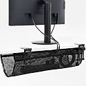 VIVO Black Clamp-on 24 in Mesh Net Cable Management Holder, DESK-AC24MH