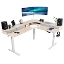 VIVO Electric 63 x 55 in Corner Standing Desk with Memory Presets