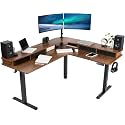 VIVO Electric 63 x 55 in Corner Standing Desk with Memory Presets