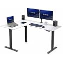 VIVO White 63 x 47 in Corner Standing Desk, DESK-E3CTBW-47