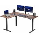 VIVO Rustic Vintage Brown 63 x 47 in Corner Standing Desk, DESK-E3CTN-47