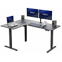 VIVO Black 63 x 47 in Corner Standing Desk, DESK-E3CTB-47