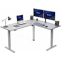 VIVO Dark Gray 63 x 55 in Corner Standing Desk, DESK-E3CTGG