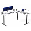 VIVO White 75 x 63 in Corner Standing Desk, DESK-E3CTBW-75