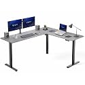 VIVO Dark Gray 75 x 63 in Corner Standing Desk, DESK-E3CTG-75